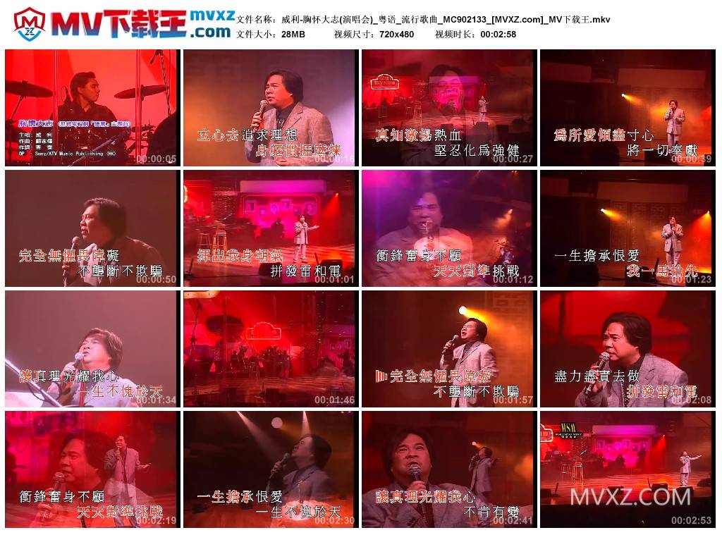 威利-胸怀大志(演唱会)_粤语_流行歌曲_MC902133